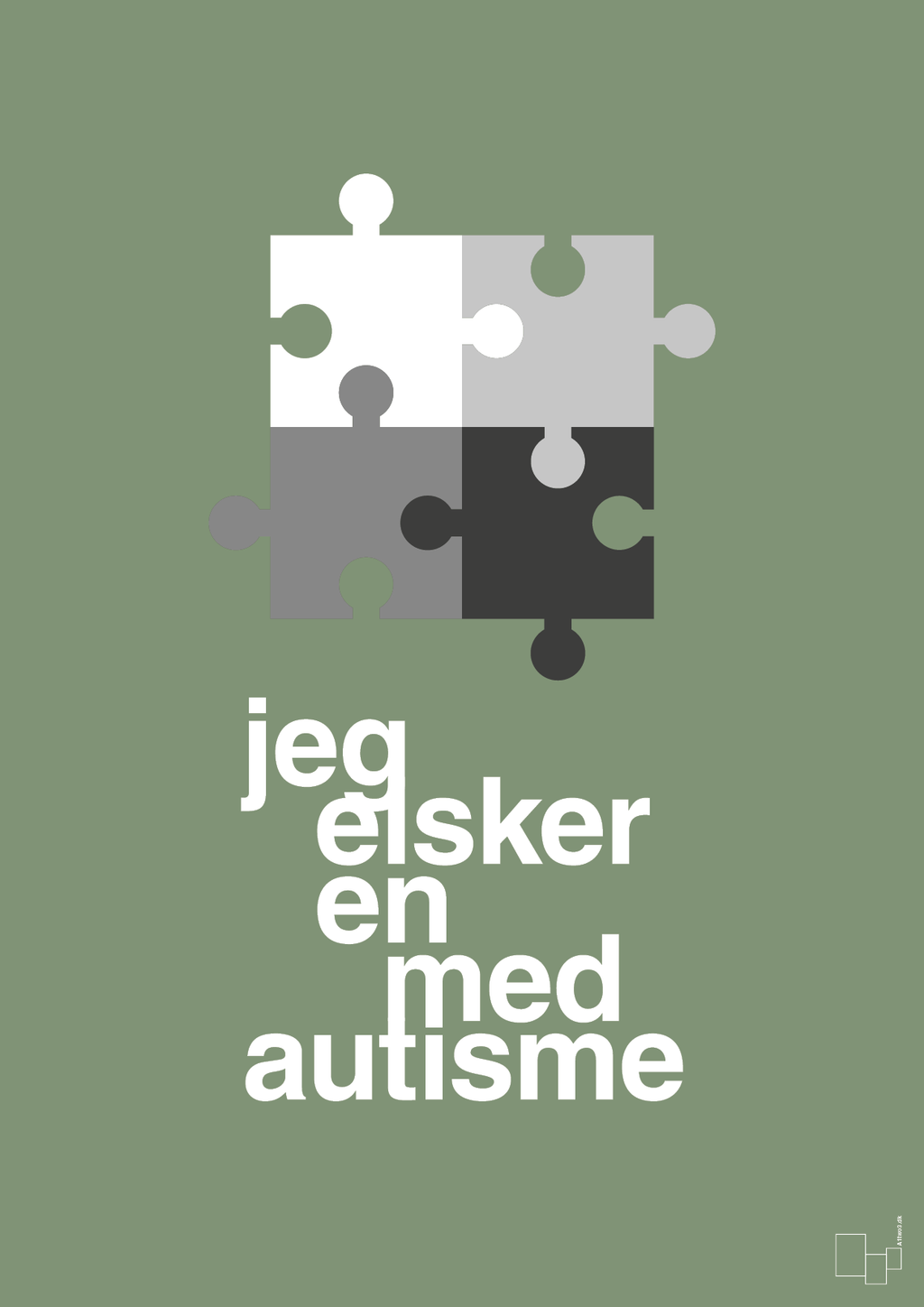 plakat: jeg elsker en med autisme - jade-Autisme-A1two3