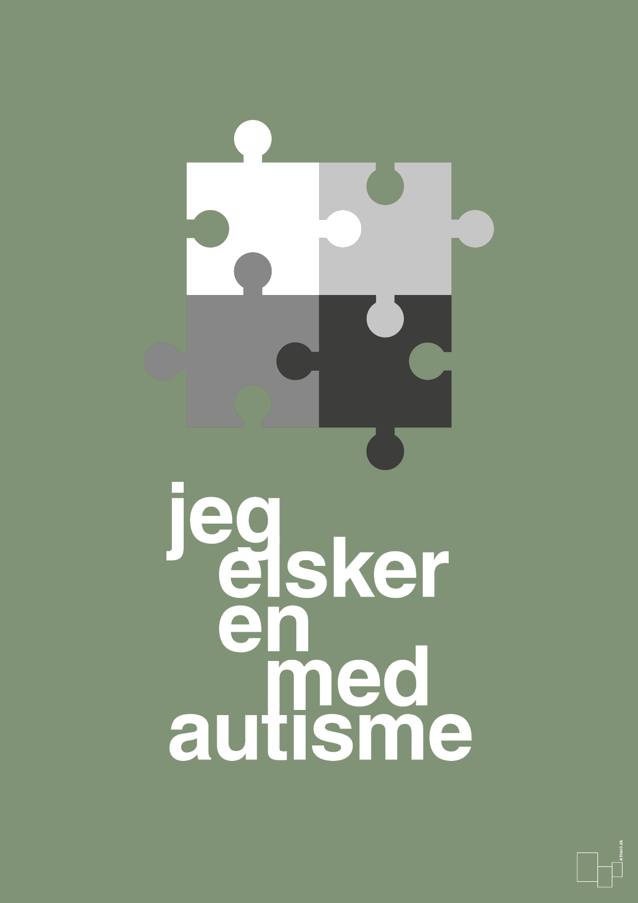 plakat: jeg elsker en med autisme - jade-Autisme-A1two3