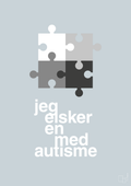 plakat: jeg elsker en med autisme - light drizzle-Autisme-A1two3