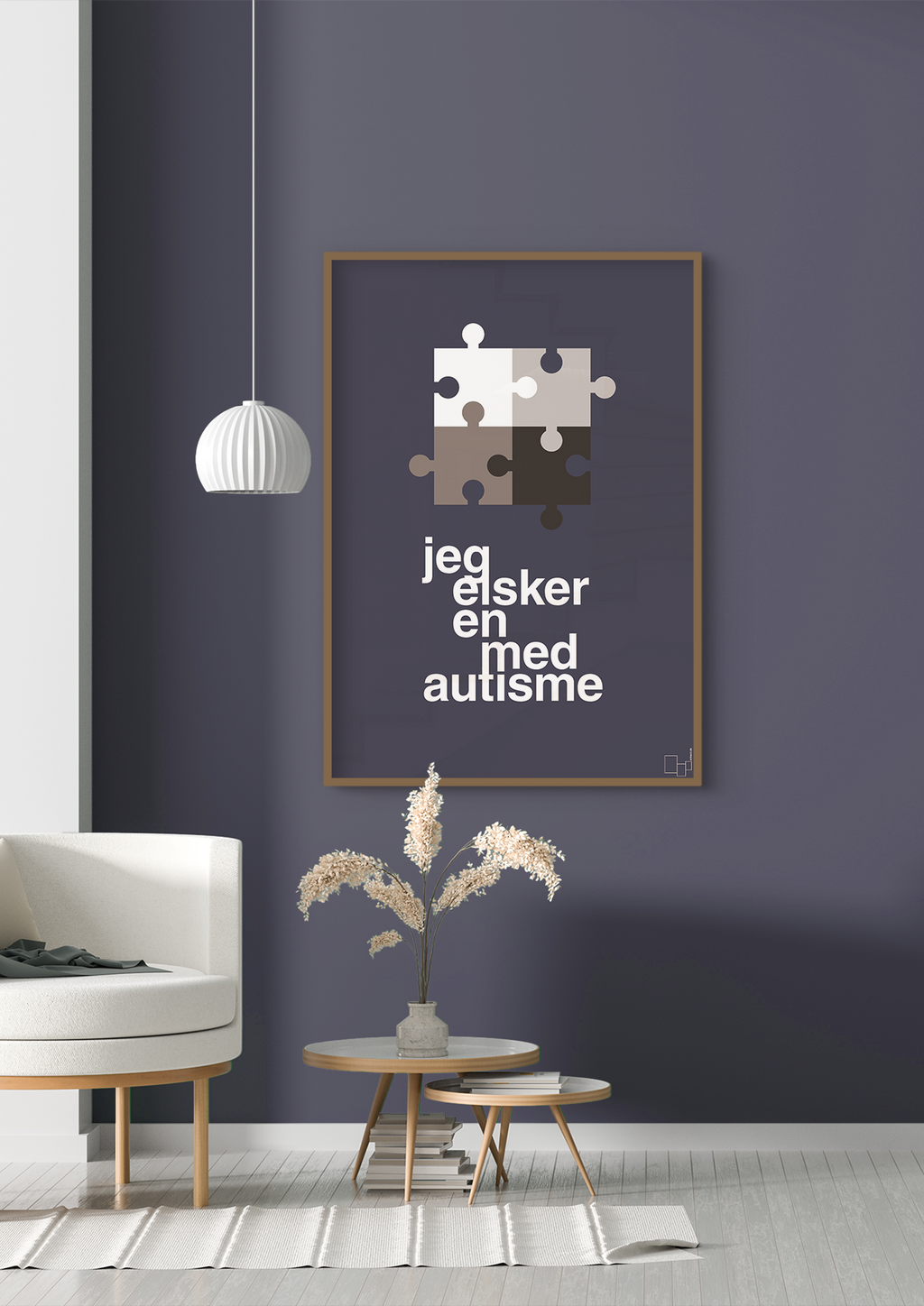 plakat: jeg elsker en med autisme - powder-Autisme-A1two3