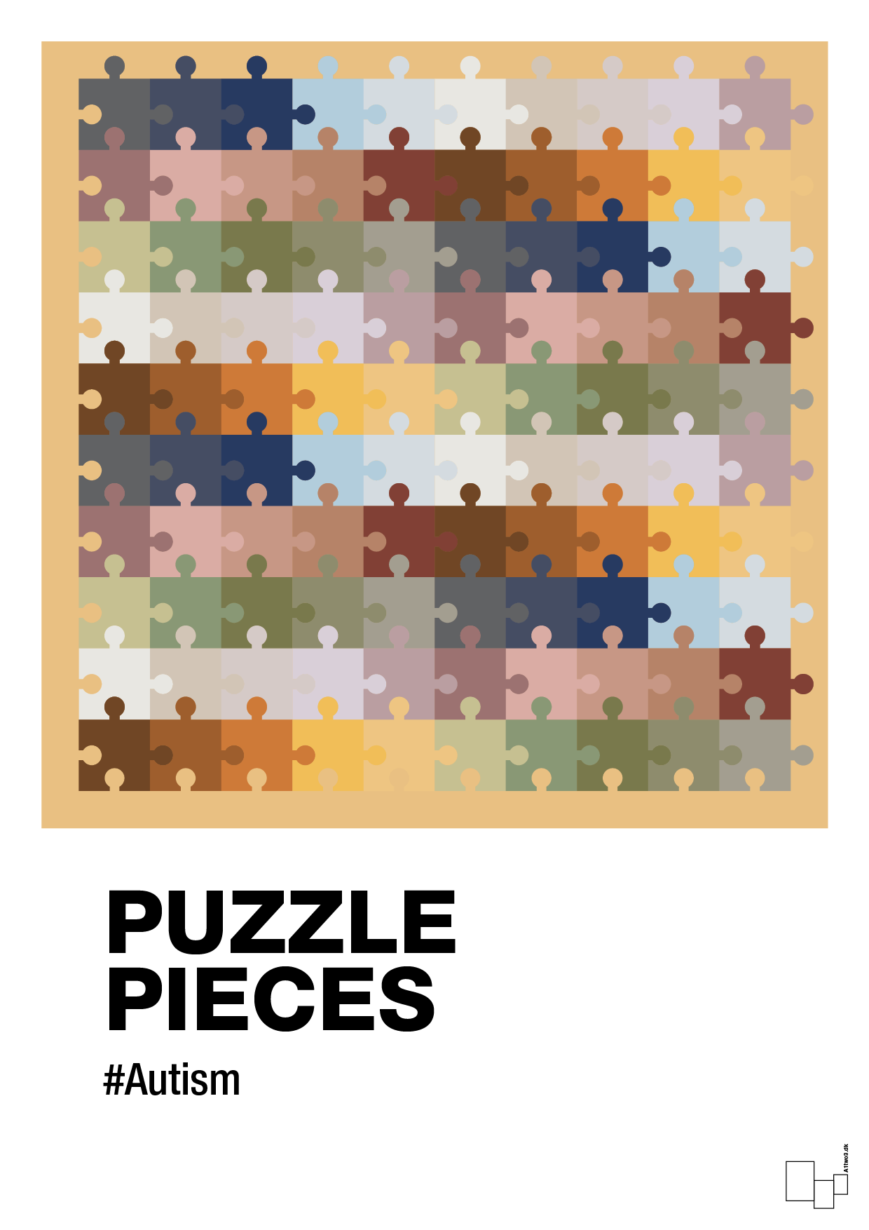 plakat: puzzle pieces - charismatic-Autisme-A1two3