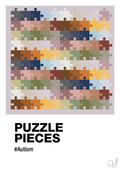 plakat: puzzle pieces - dusty lilac-Autisme-A1two3