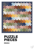 Puzzle pieces - petrol-Autisme-A1two3