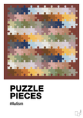 plakat: puzzle pieces - red pepper-Autisme-A1two3