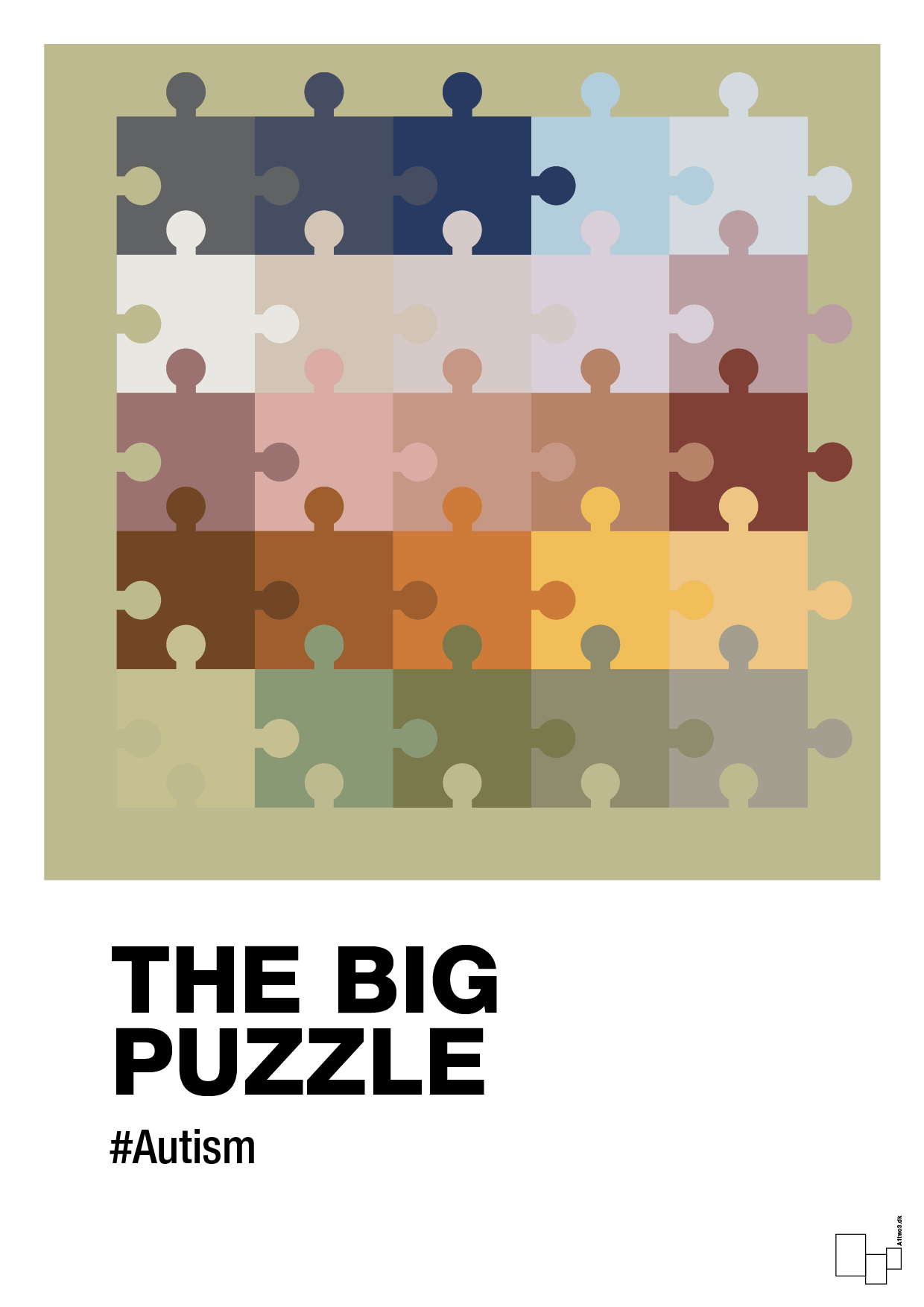 plakat: the big puzzle - back to nature-Autisme-A1two3
