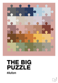 plakat: the big puzzle - bubble shell-Autisme-A1two3