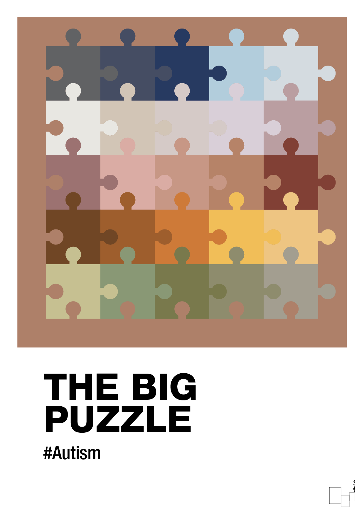 plakat: the big puzzle - cider spice-Autisme-A1two3