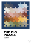 plakat: the big puzzle - lapis blue-Autisme-A1two3