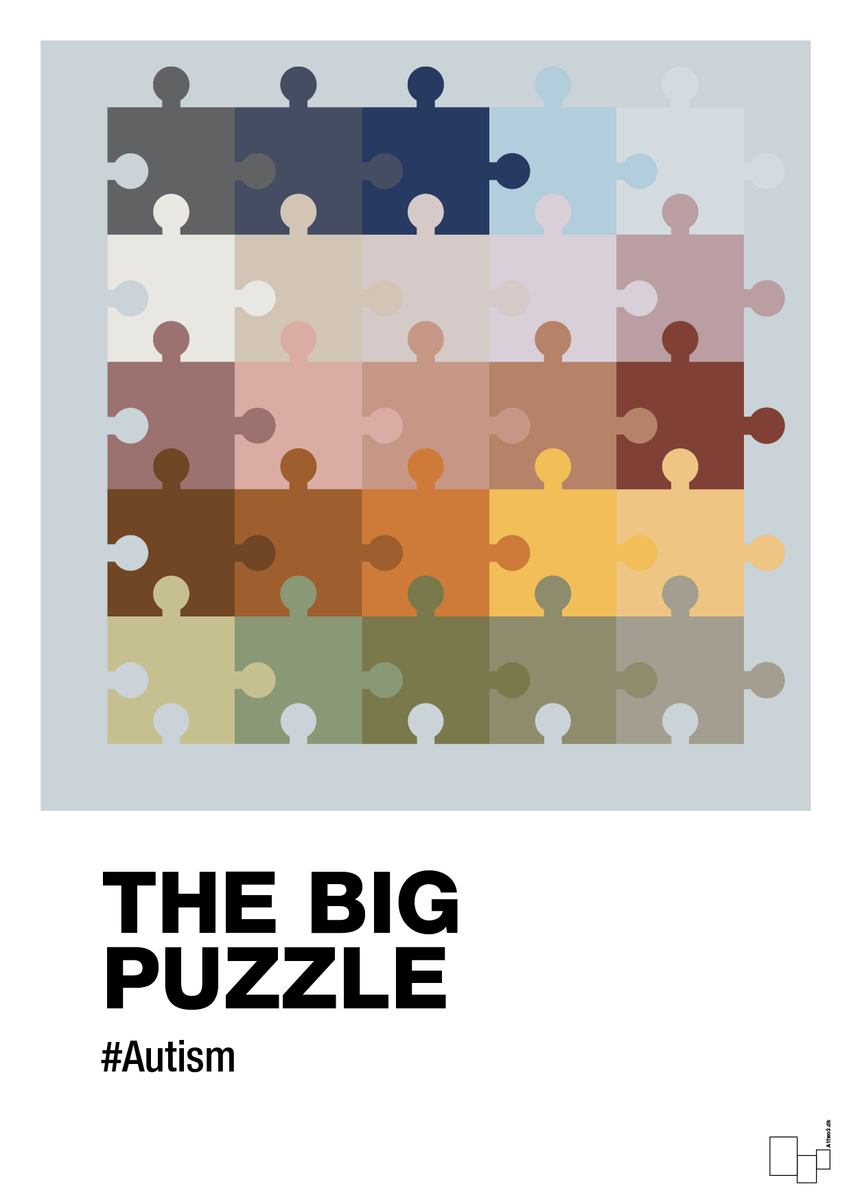 plakat: the big puzzle - light drizzle-Autisme-A1two3