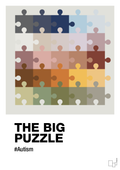 plakat: the big puzzle - painters white-Autisme-A1two3