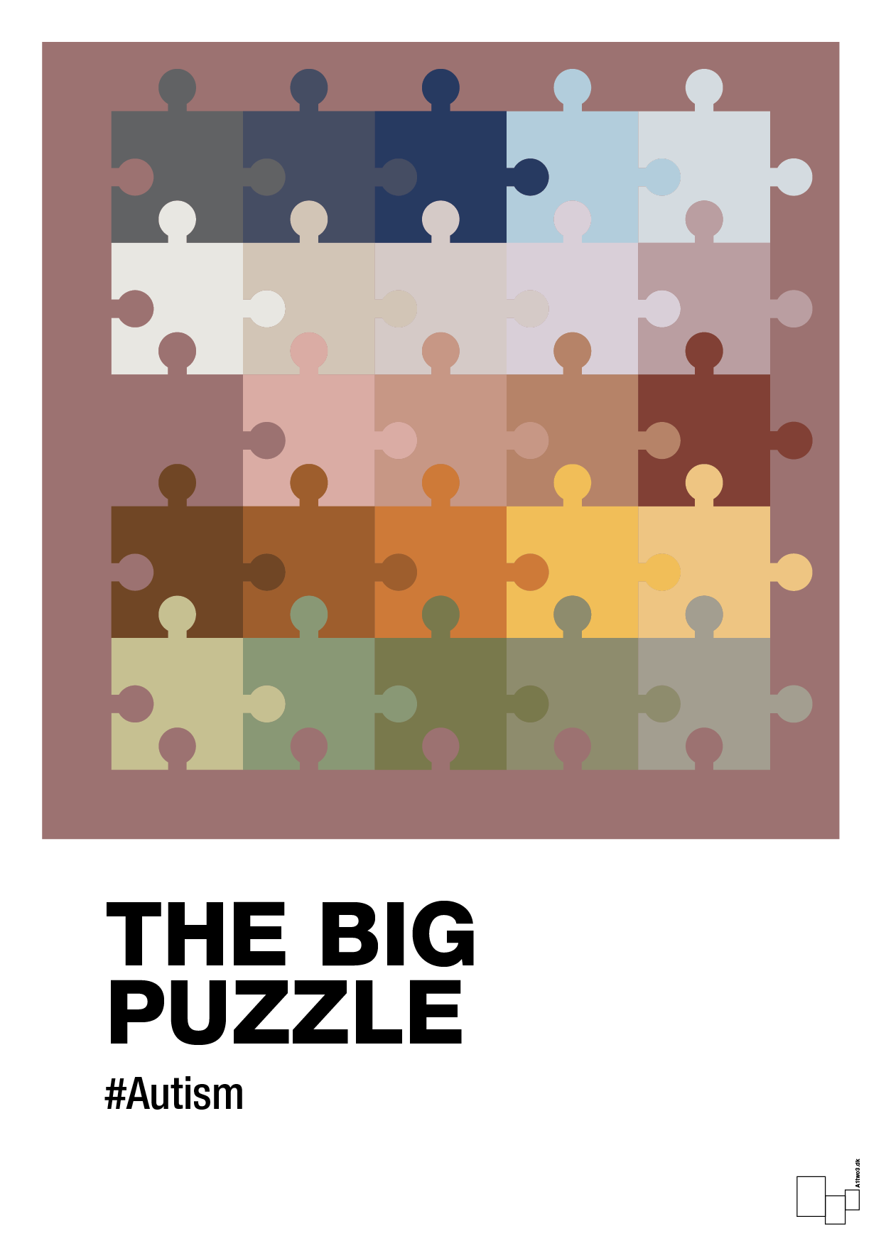 plakat: the big puzzle - plum-Autisme-A1two3