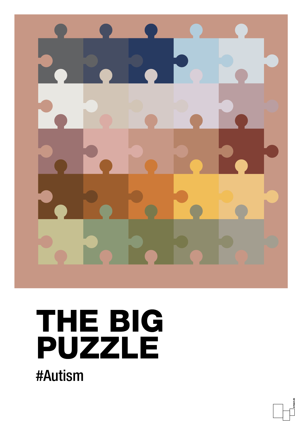 plakat: the big puzzle - powder-Autisme-A1two3