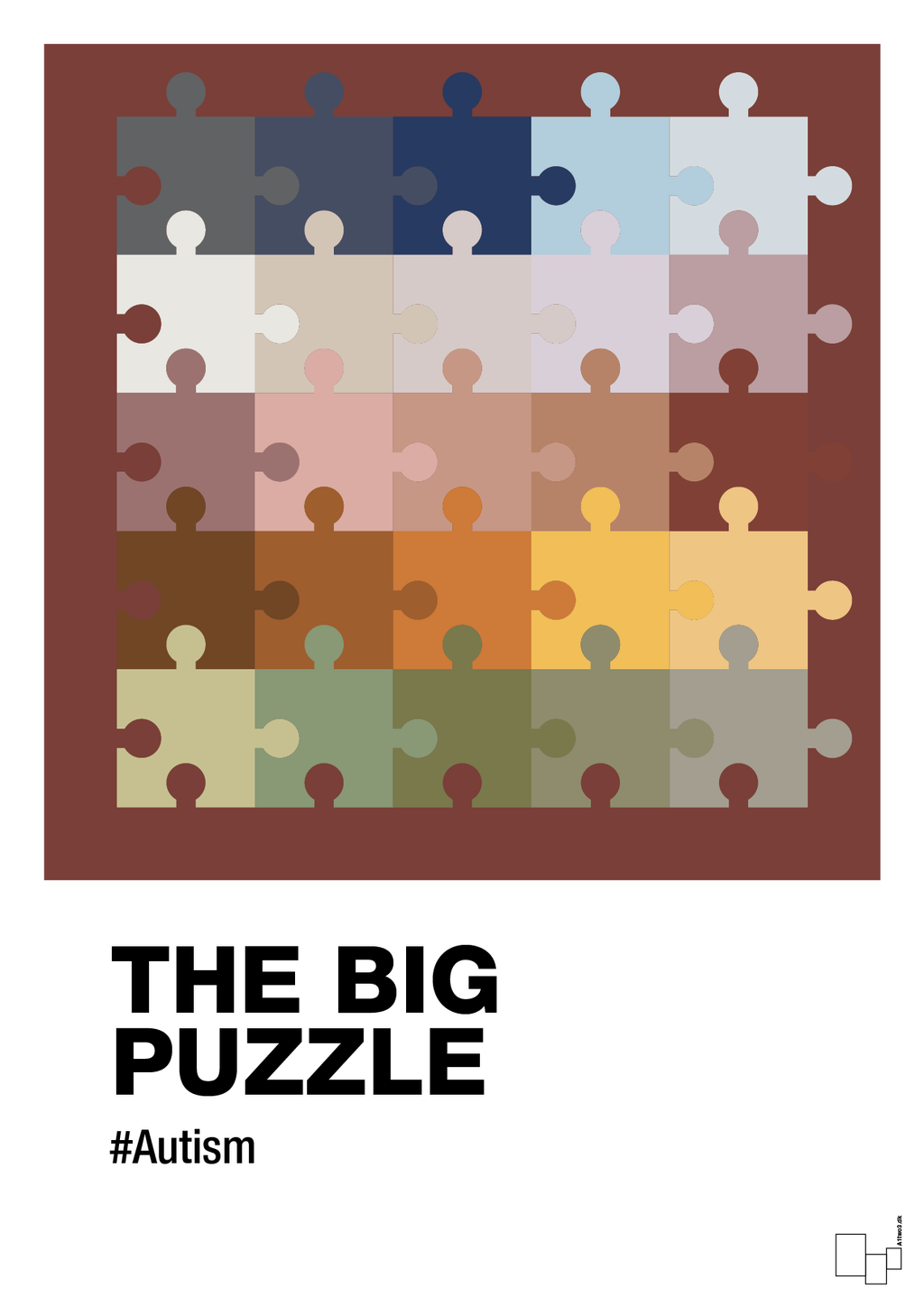 plakat: the big puzzle - red pepper-Autisme-A1two3