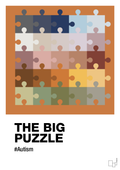 plakat: the big puzzle - rumba orange-Autisme-A1two3