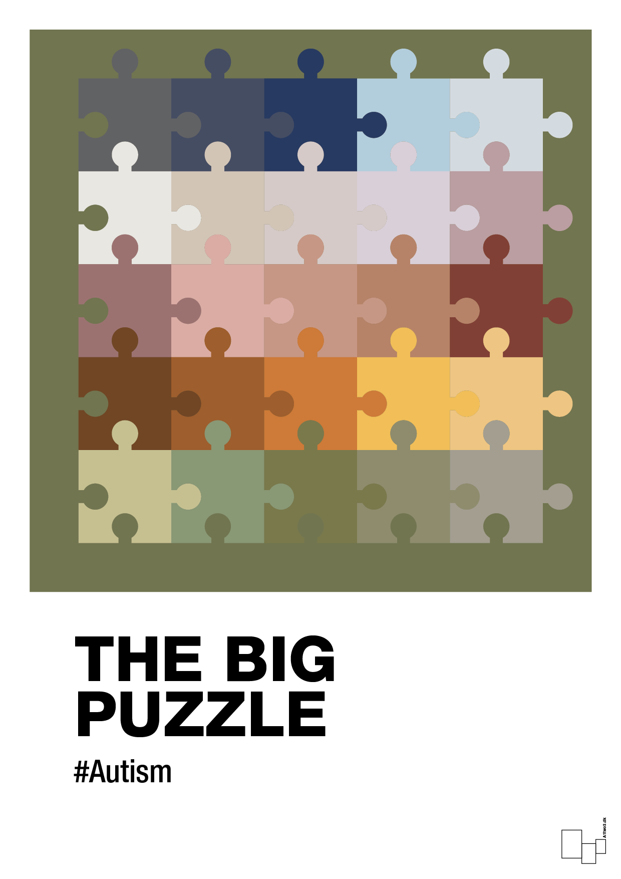 plakat: the big puzzle - secret meadow-Autisme-A1two3