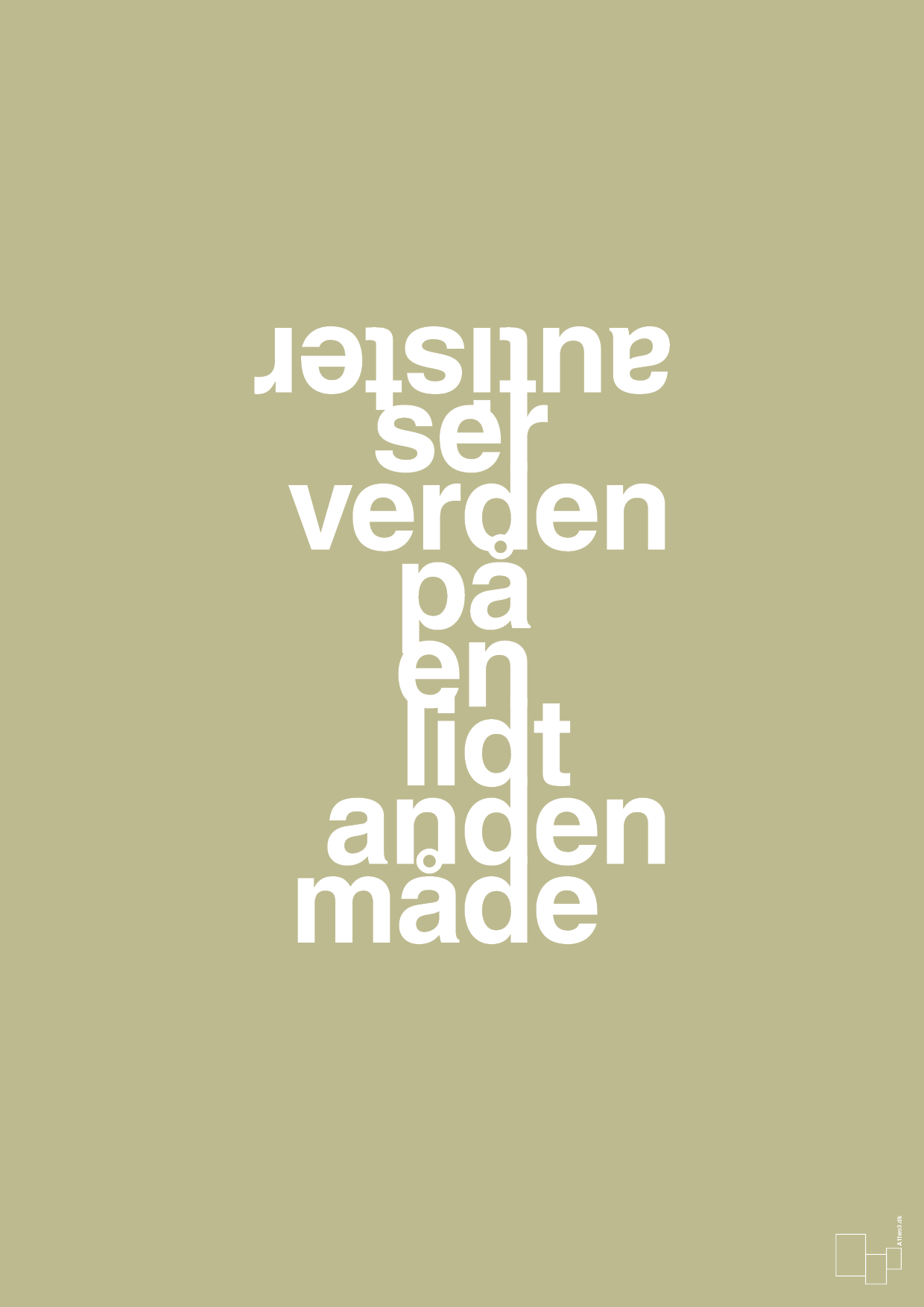 plakat: autister ser verden på en lidt anden måde - back to nature-Autisme-A1two3