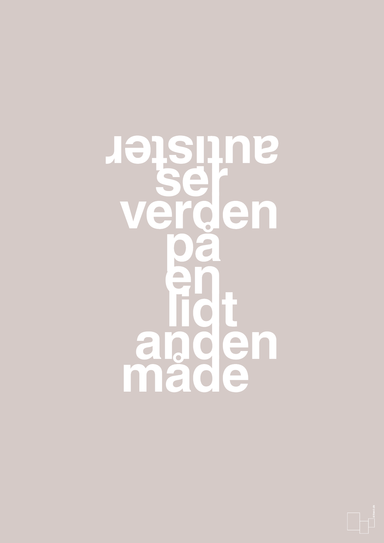 plakat: autister ser verden på en lidt anden måde - broken beige-Autisme-A1two3