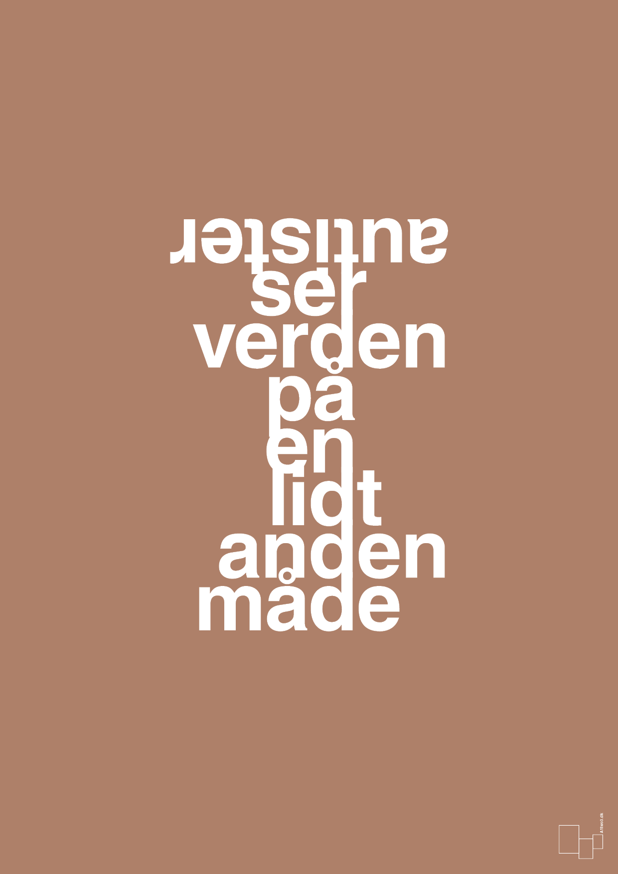 plakat: autister ser verden på en lidt anden måde - cider spice-Autisme-A1two3