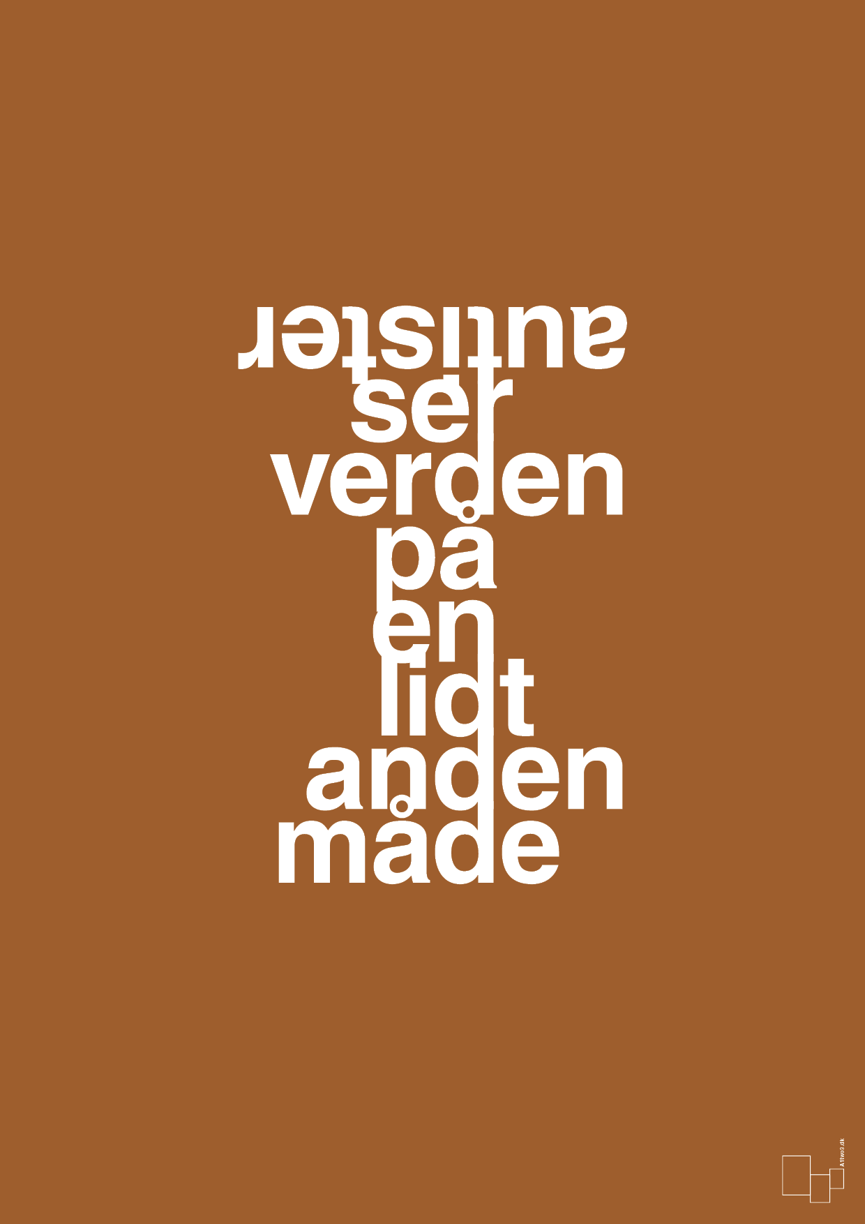 plakat: autister ser verden på en lidt anden måde - cognac-Autisme-A1two3