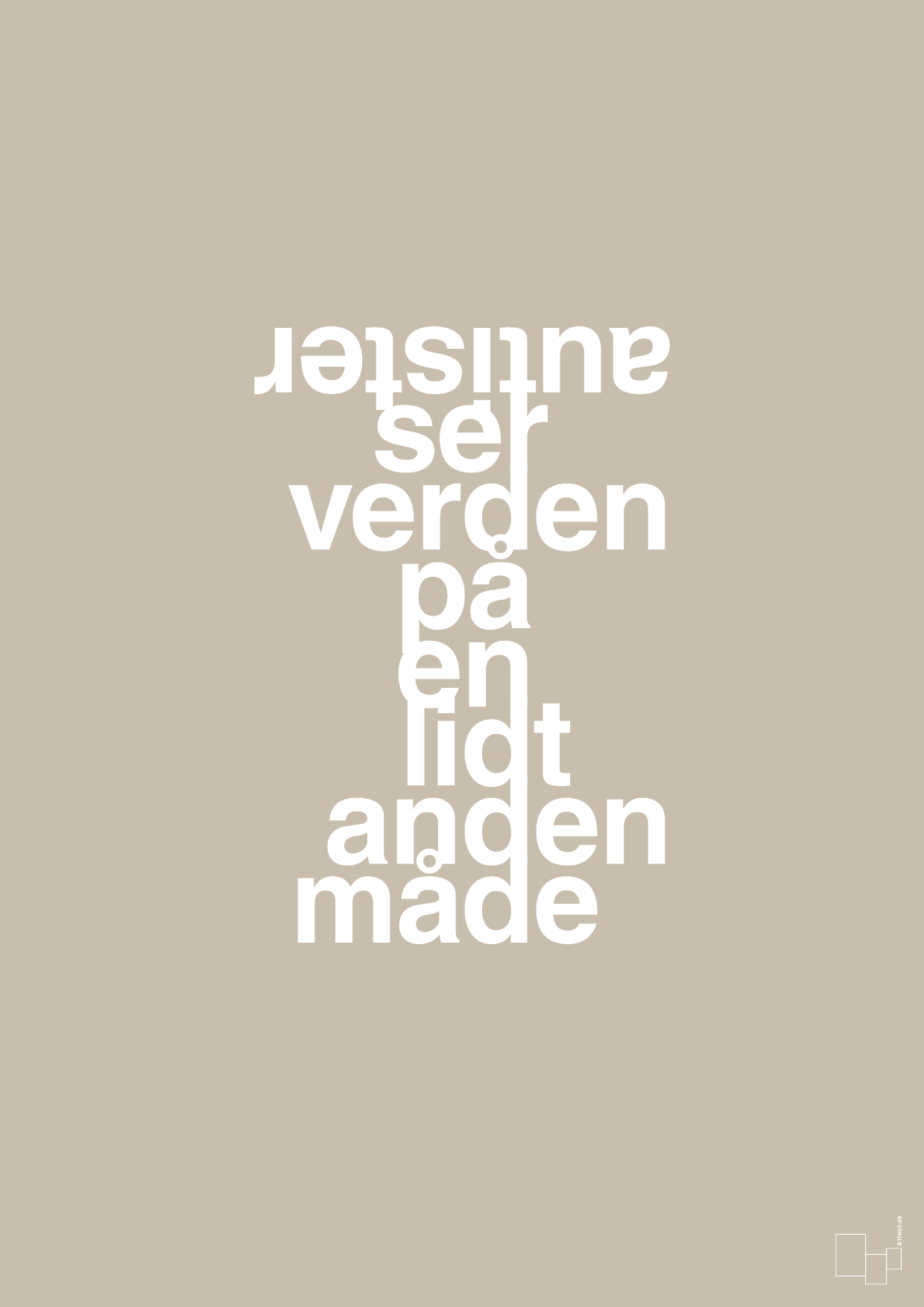 plakat: autister ser verden på en lidt anden måde - creamy mushroom-Autisme-A1two3