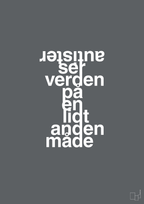 plakat: autister ser verden på en lidt anden måde - graphic charcoal-Autisme-A1two3