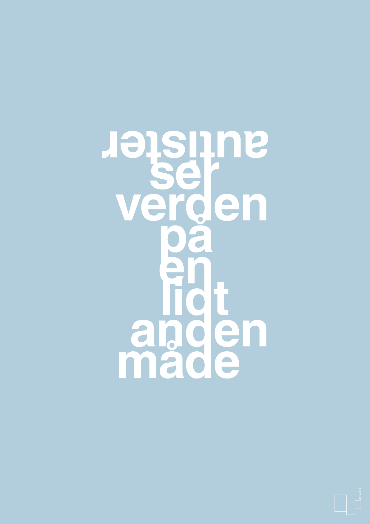 plakat: autister ser verden på en lidt anden måde - heavenly blue-Autisme-A1two3