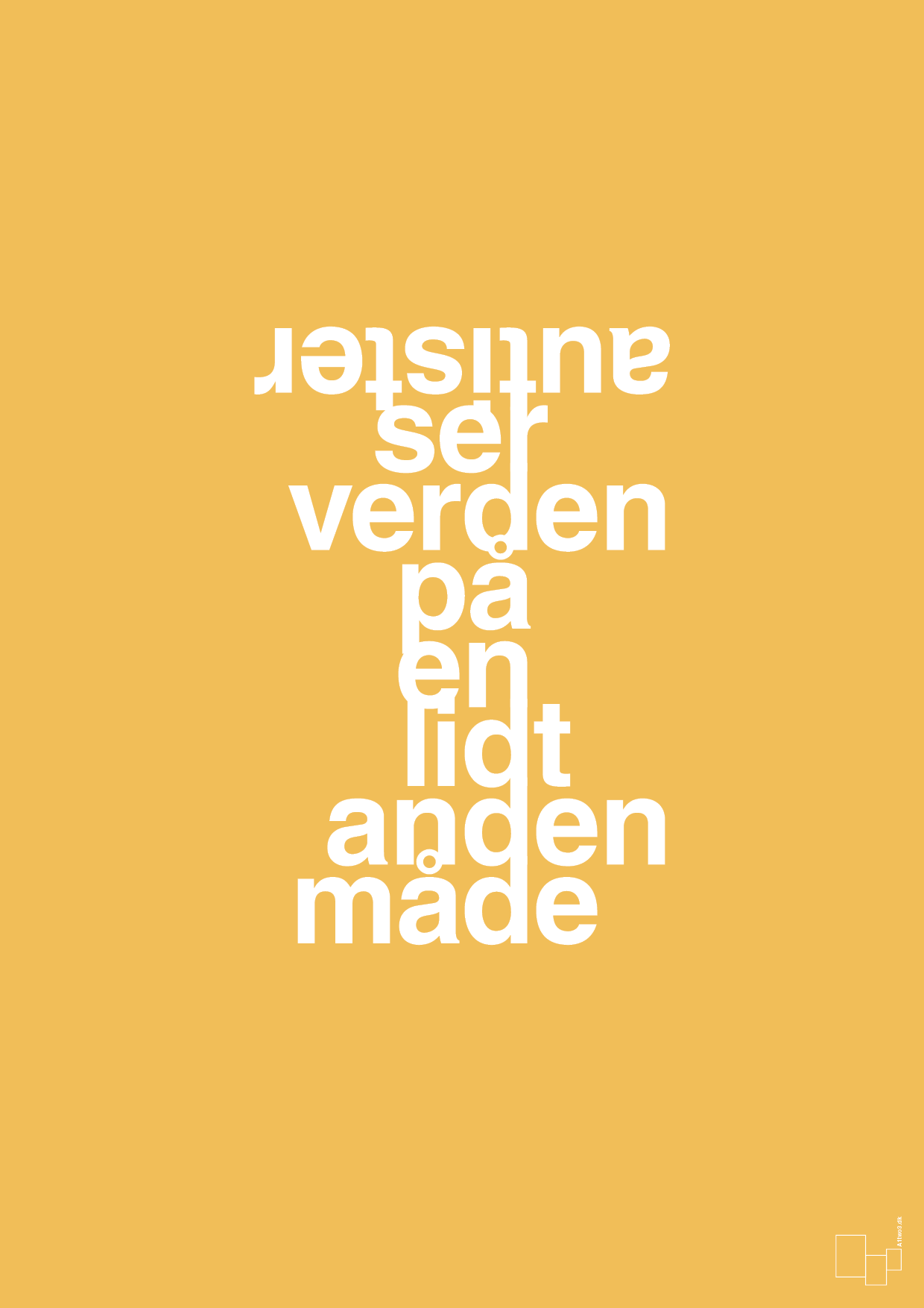 plakat: autister ser verden på en lidt anden måde - honeycomb-Autisme-A1two3
