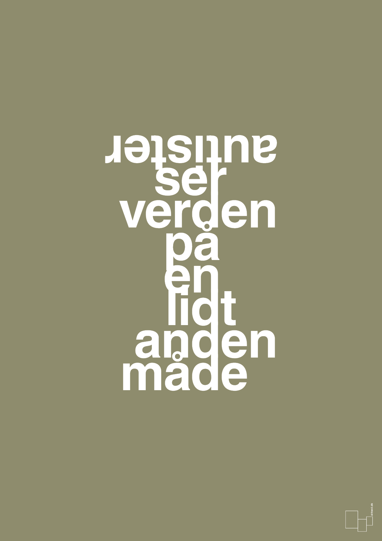 plakat: autister ser verden på en lidt anden måde - misty forrest-Autisme-A1two3