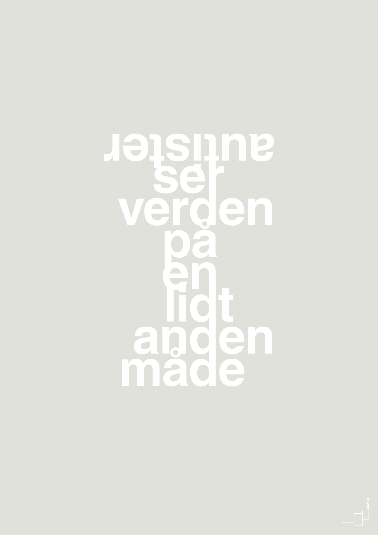 plakat: autister ser verden på en lidt anden måde - painters white-Autisme-A1two3