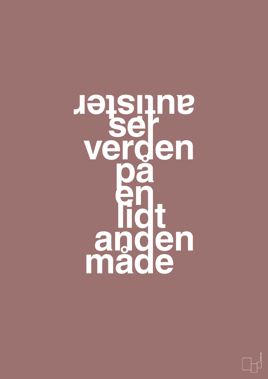plakat: autister ser verden på en lidt anden måde - plum-Autisme-A1two3
