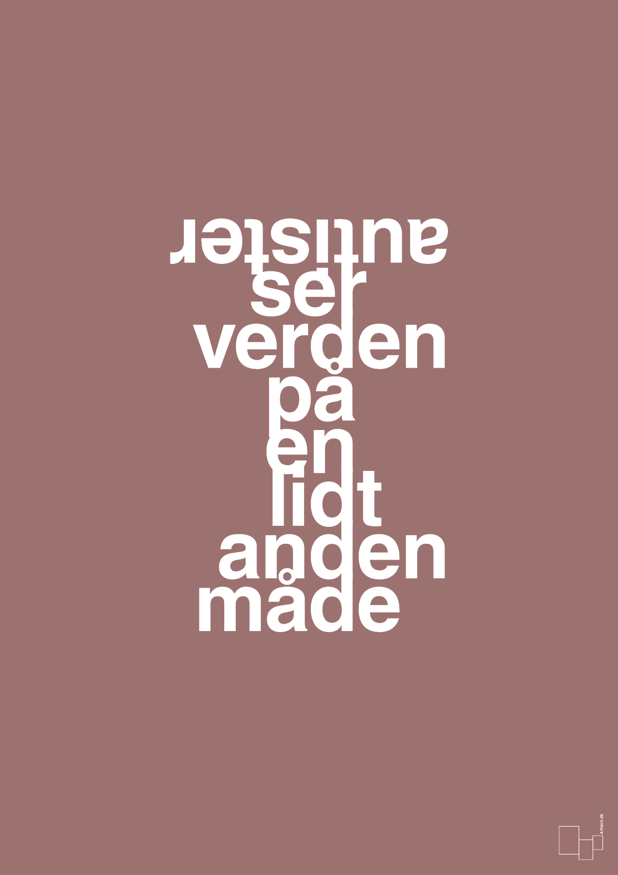 plakat: autister ser verden på en lidt anden måde - plum-Autisme-A1two3