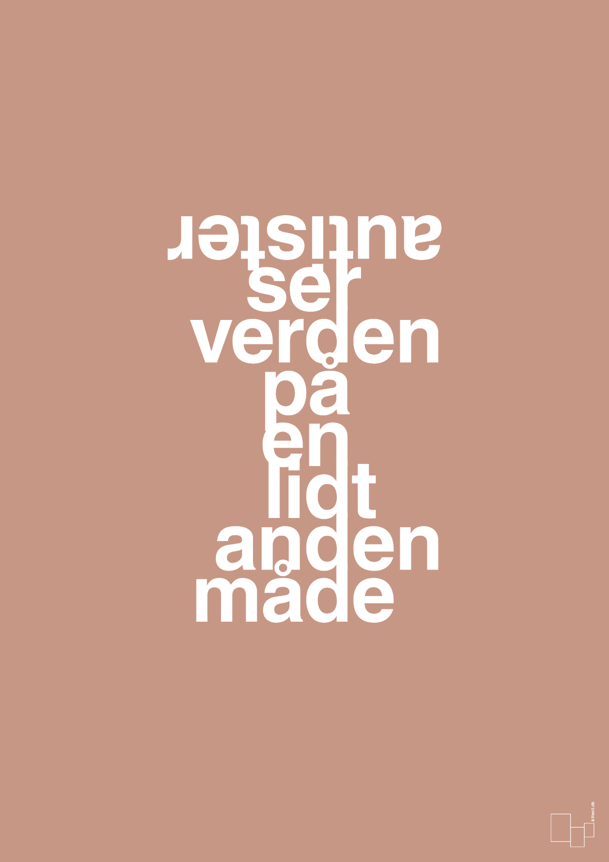 plakat: autister ser verden på en lidt anden måde - powder-Autisme-A1two3