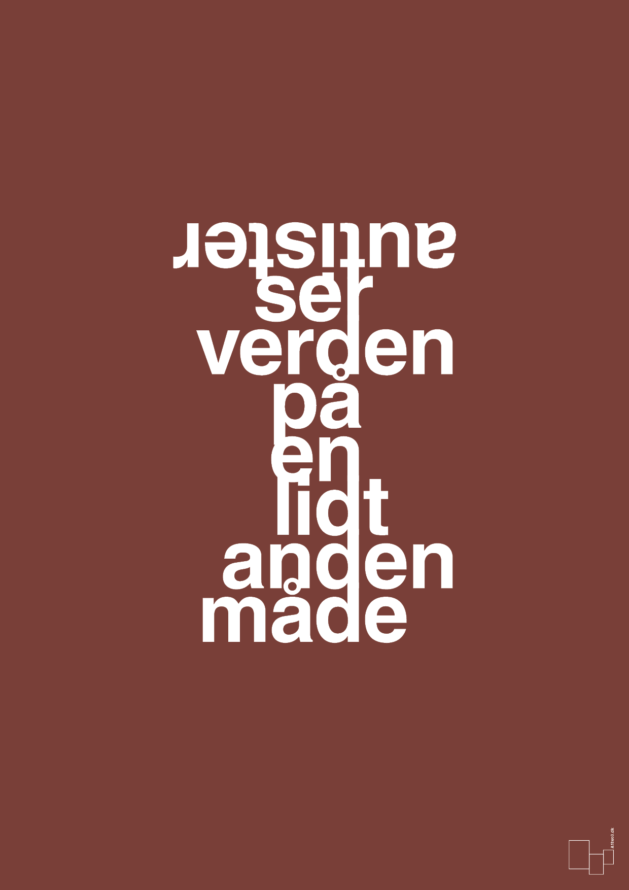 plakat: autister ser verden på en lidt anden måde - red pepper-Autisme-A1two3