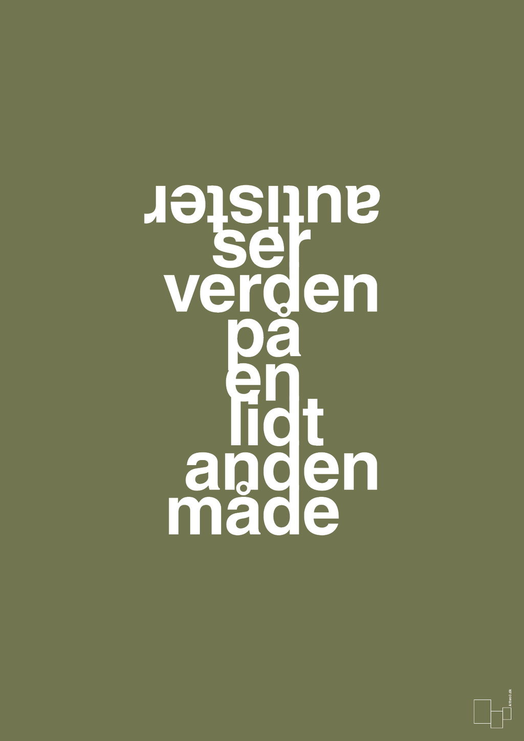 plakat: autister ser verden på en lidt anden måde - secret meadow-Autisme-A1two3