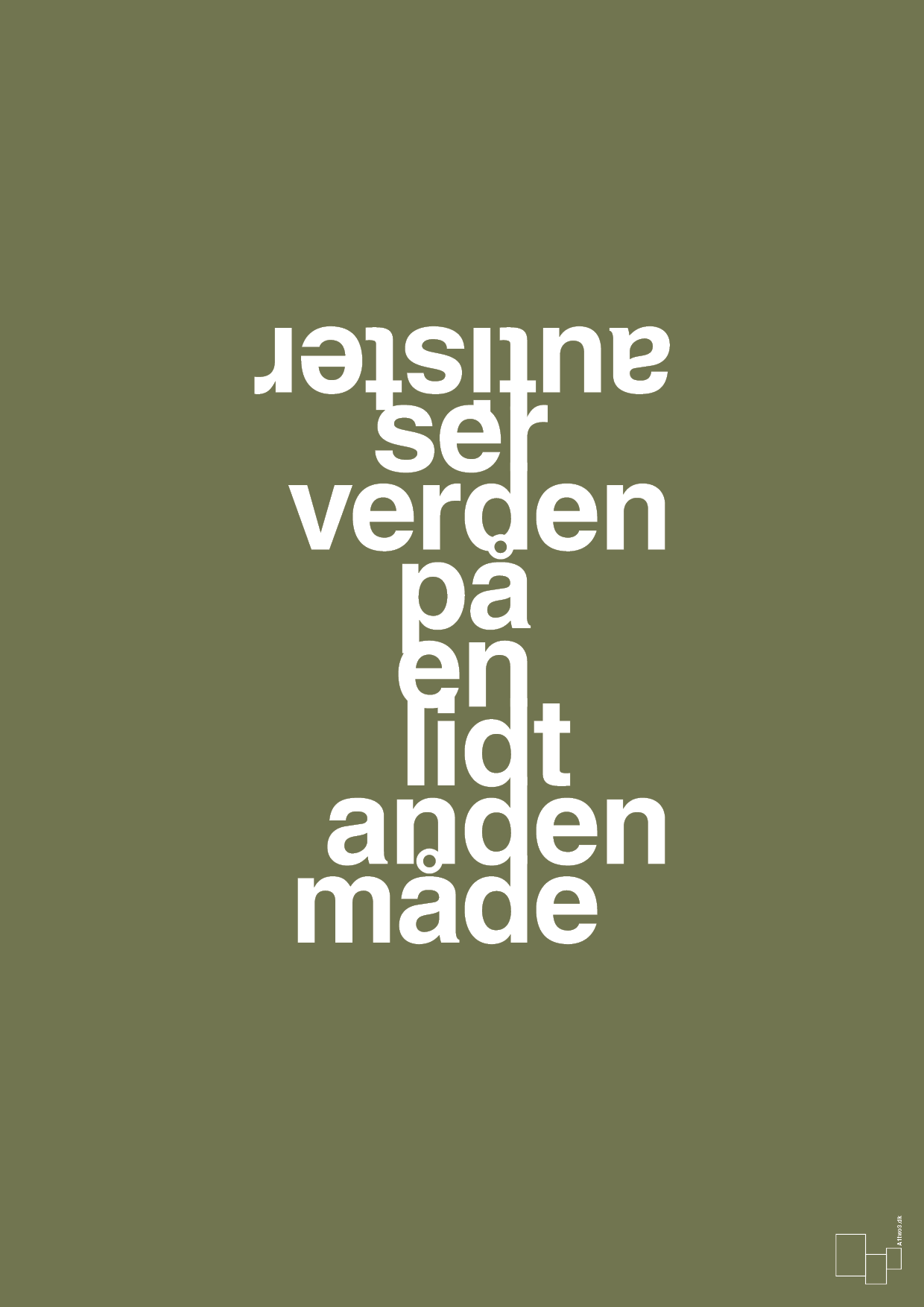 plakat: autister ser verden på en lidt anden måde - secret meadow-Autisme-A1two3