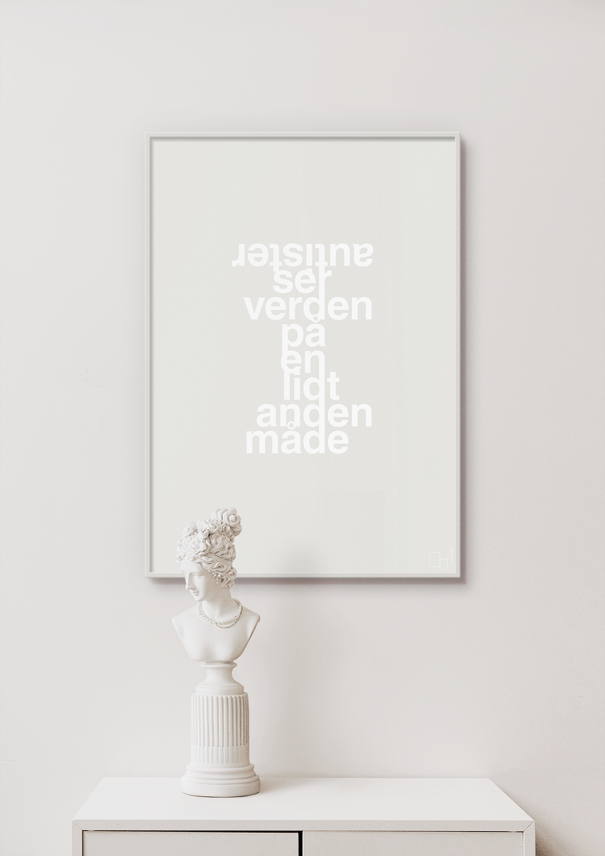 plakat: autister ser verden på en lidt anden måde - dark brown-Autisme-A1two3