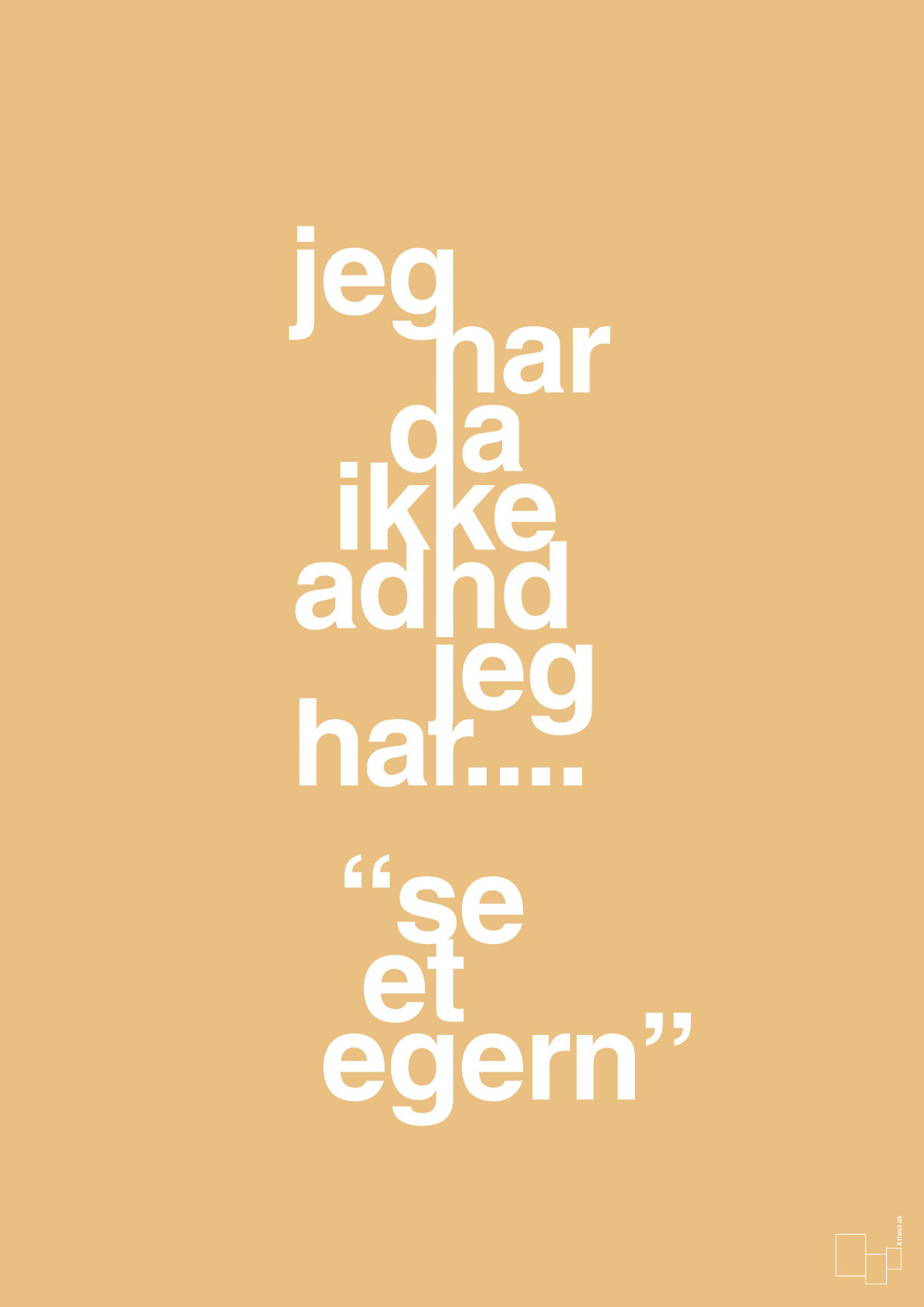plakat: jeg har da ikke adhd jeg har se et egern - charismatic-ADHD-A1two3