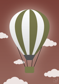 plakat: luftballon i grøn - red pepper-Illustrationer-A1two3