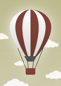 plakat: luftballon i rød - back to nature-Illustrationer-A1two3