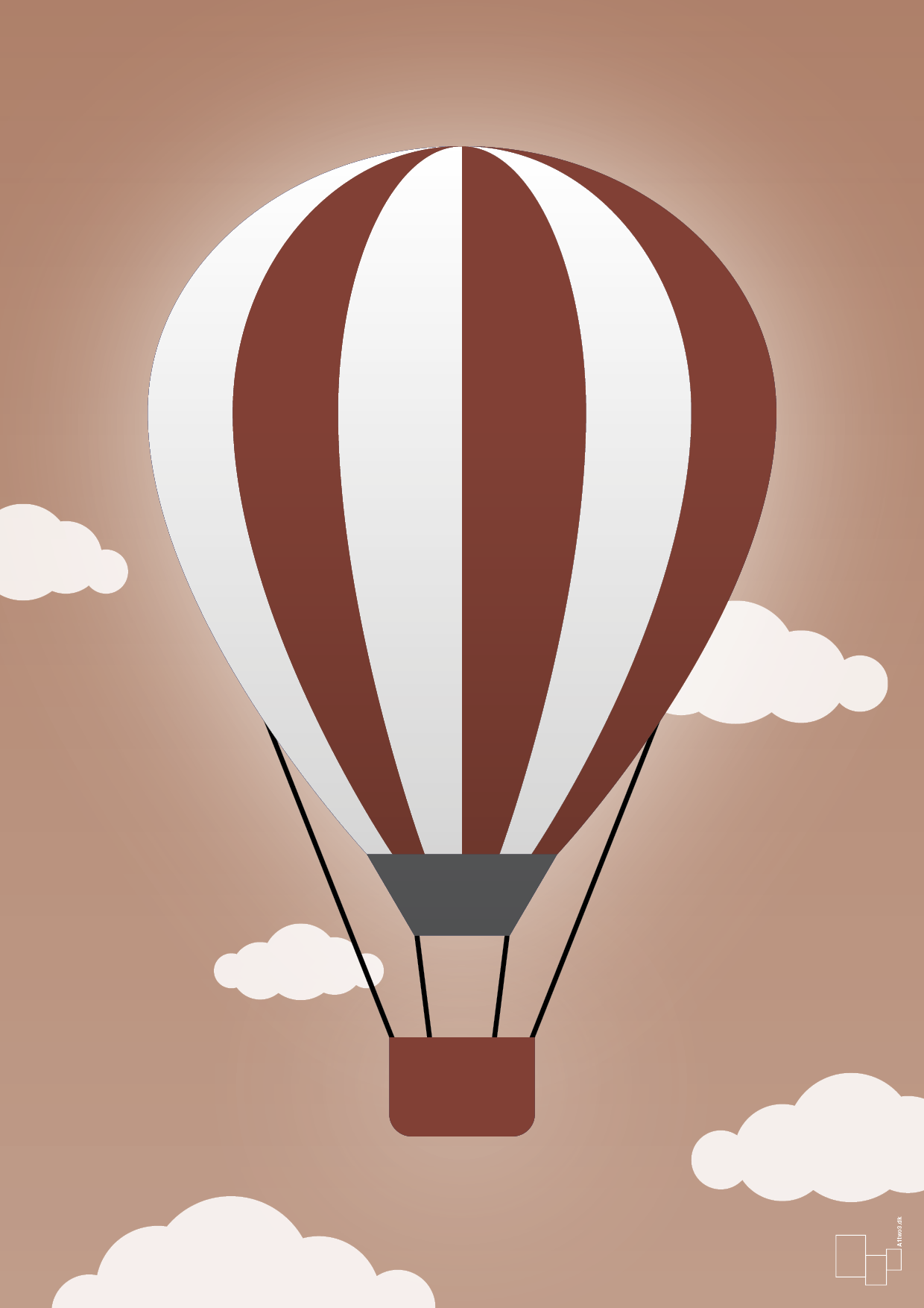 plakat: luftballon i rød - cider spice-Illustrationer-A1two3