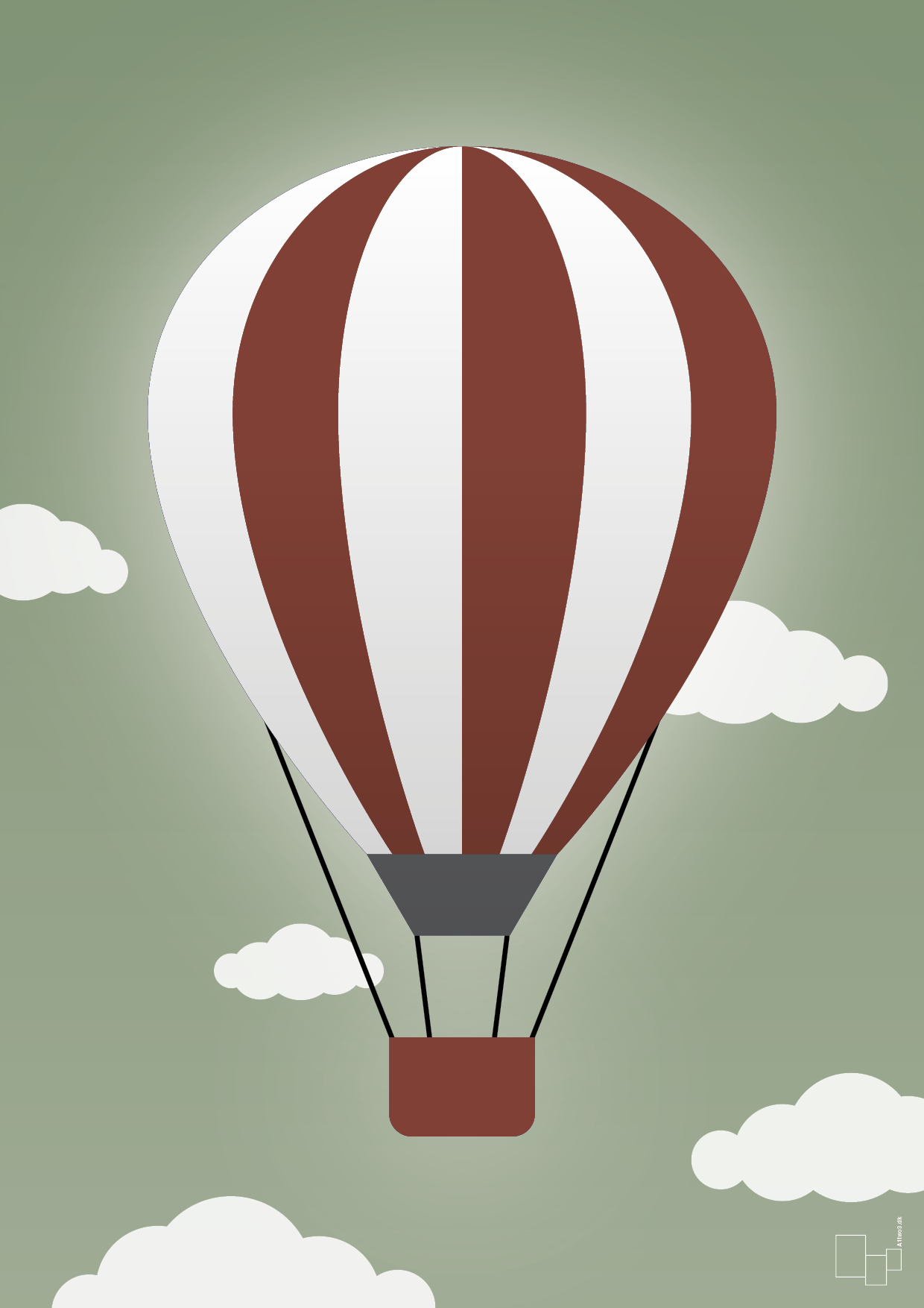 plakat: luftballon i rød - jade-Illustrationer-A1two3