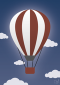 plakat: luftballon i rød - lapis blue-Illustrationer-A1two3