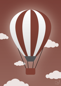 plakat: luftballon i rød - red pepper-Illustrationer-A1two3