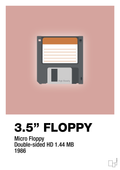 plakat: floppy disc 3.5" - bubble shell-Retro-A1two3