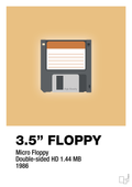 plakat: floppy disc 3.5" - charismatic-Retro-A1two3