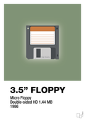 plakat: floppy disc 3.5" - jade-Retro-A1two3