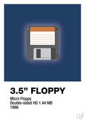 plakat: floppy disc 3.5" - lapis blue-Retro-A1two3