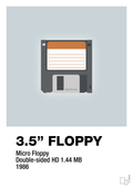 plakat: floppy disc 3.5" - light drizzle-Retro-A1two3