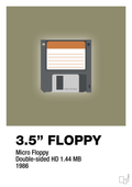 plakat: floppy disc 3.5" - misty forrest-Retro-A1two3
