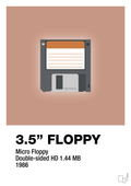 plakat: floppy disc 3.5" - powder-Retro-A1two3